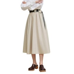 пола,дамски,поли,и,рокли,lily,temperament,thin,fit,a,line,umbrella,skirt,chestnut,brown,(beige)