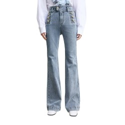 дънки,дамски,панталони,lily,vintage,flared,fit,jeans,denim,blue,(blue)