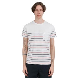 тениска,мъжки,тениски,fundango,jaggy,pocket,short,sleeve,t,shirt,coral,(white)