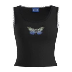 тениска,дамски,тениски,hugo,delarina,blue,sleeveless,t,shirt,black