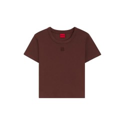 тениска,дамски,тениски,hugo,delanor,short,sleeve,t,shirt,dark,brown,(brown)