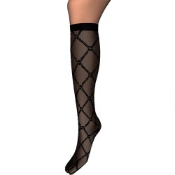 чорапи,дамски,чорапи,hugo,kh,chain,mono,pa,socks,black,(black)