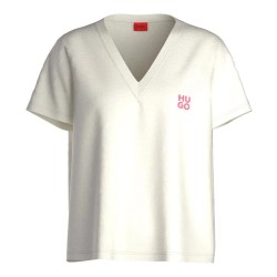 тениска,дамски,пижами,hugo,nika,short,sleeve,pyjama,t,shirt,white,(natural)