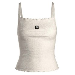 тениска,дамски,пижами,hugo,rib,vest,short,sleeve,pyjama,t,shirt,white