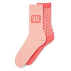 чорапи,дамски,чорапи,hugo,rs,uni,logo,cc,socks,2,pairs,light,pastel,red,(pink)