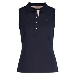 Елек Gant Contrast Collar Pique waistcoat - Blue (Blue Night) елек,дамски,сака,gant,contrast,collar,pique,waistcoat,blue,(blue,night)