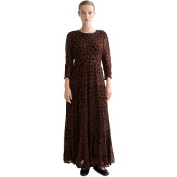 рокля,дамски,поли,и,рокли,scotch,&,soda,ufu00977t,long,dress,brown,(peace,leopard)