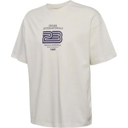 тениска,мъжки,тениски,hummel,loose,23,short,sleeve,t,shirt,blanc,de,blanc,(beige)