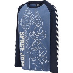 тениска,детски,тениски,hummel,space,jam,long,sleeve,t,shirt,blue,(blue,horizon)