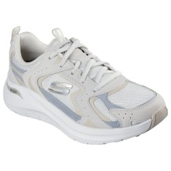 маратонки,дамски,маратонки,skechers,arch,fit,2.0,trainers,natural,leather,mesh,gray,trim,(white)