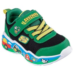 обувки,детски,маратонки,skechers,play,scene,barn,squad,buddies,slip,on,shoes,green,black,textile,synthetic,multi,trim,(green)
