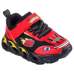 обувки,детски,маратонки,skechers,thermo,flash,wheel,buddies,slip,on,shoes,red,synthetic,black,textile,black,trim,(red)