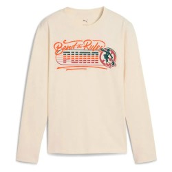 тениска,детски,тениски,puma,mid,90´s,essentials,graphics,long,sleeve,t,shirt,alpine,snow,(beige)