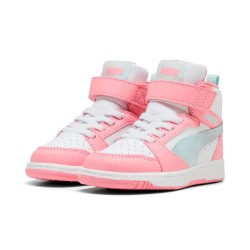 маратонки,мъжки,маратонки,дамски,маратонки,puma,rebound,v6,mid,space,belle,ac+,trainers,white,(sea,glass,pinkscape,white)