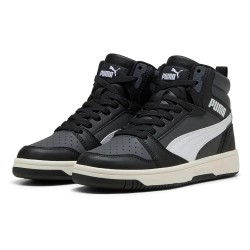 маратонки,детски,маратонки,puma,rebound,v6,mid,trainers,black,white,dusky,gray,(black)