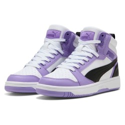 маратонки,детски,маратонки,puma,rebound,v6,mid,trainers,team,violet,black,white,(white)