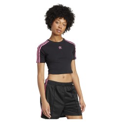 бебешка,тениска,дамски,тениски,adidas,originals,3,stripes,baby,short,sleeve,t,shirt,black,lucid,pink,(black)