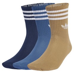 чорапи,мъжки,чорапи,adidas,originals,3,stripes,crew,socks,3,units,ash,blue,night,indigo,cardboard,(brown,blue)