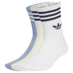 чорапи,мъжки,чорапи,adidas,originals,3,stripes,crew,socks,3,units,white,tactile,blue,cream,white,(multicolor)