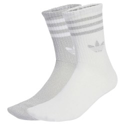 чорапи,мъжки,чорапи,adidas,originals,3,stripes,glitter,crew,socks,2,units,white,grey,(silver,met,white)