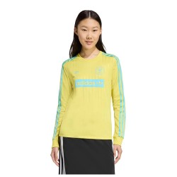 футболна,фланелка,мъжки,тениски,дамски,тениски,adidas,originals,graphic,football,bodycon,long,sleeve,t,shirt,yellow,(pure,sulfur)