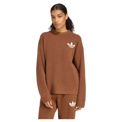Блуза Adidas Originals Knitted sweatshirt - Brown (Preloved Brown) блуза,дамски,блузи,adidas,originals,knitted,sweatshirt,brown,(preloved,brown)