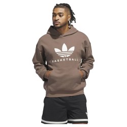 суичър,мъжки,пуловери,adidas,originals,originals,basketball,hoodie,brown