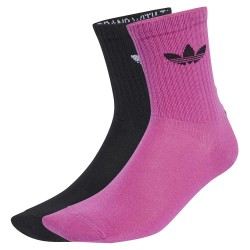 чорапи,мъжки,чорапи,adidas,originals,ruffle,crew,socks,2,units,black,white,semi,lucid,fuchsia,(black,pink)