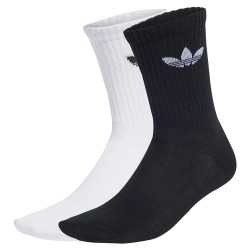 чорапи,мъжки,чорапи,adidas,originals,ruffle,crew,socks,2,units,white,black,(white,black)