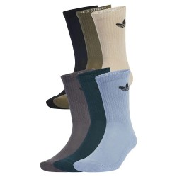 чорапи,мъжки,чорапи,adidas,originals,trefoil,cushion,crew,socks,6,units,wonder,beige,medium,dark,khaki,aurora,ivy,(multicolor)
