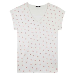 тениска,дамски,тениски,tbs,eddensan,short,sleeve,v,neck,t,shirt,white,(arctique)