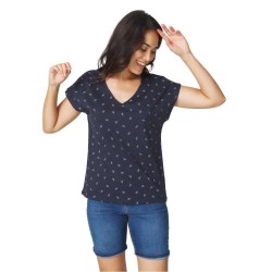 тениска,дамски,тениски,tbs,eddensan,short,sleeve,v,neck,t,shirt,navy,(blue)