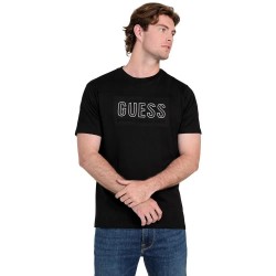 тениска,мъжки,тениски,guess,basic,gueembossed,logo,short,sleeve,t,shirt,black,(jet,black,multi)