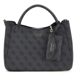 чанта,всички,чанти,guess,brenton,sml,girlfriend,satchel,handbag,coal,logo,(grey)
