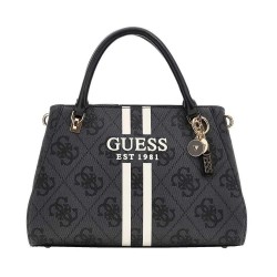 чанта,всички,чанти,guess,noelle,ii,luxury,satchel,bag,coal,logo,(black)