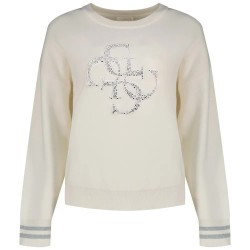 блуза,дамски,пуловери,дамски,плетени,дрехи,guess,sylvie,logo,sweater,cream,white