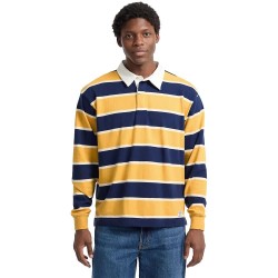 блуза,с,яка,мъжки,блузи,с,яка,guess,jeans,rugby,stripe,long,sleeve,polo,yellow,navy,multistr,(yellow)