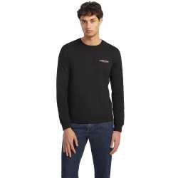 тениска,мъжки,тениски,guess,jeans,slim,american,tradition,long,sleeve,t,shirt,jet,black,a996,(black)
