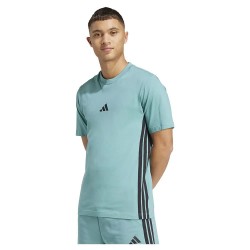 тениска,мъжки,тениски,adidas,essentials,3,stripes,single,short,sleeve,t,shirt,powder,teal,black,(blue)