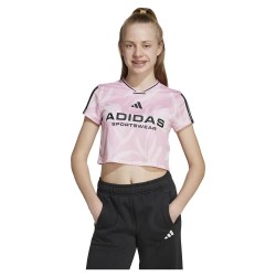 футболна,фланелка,детски,тениски,adidas,house,of,tiro,colors,of,football,crop,short,sleeve,t,shirt,true,pink,black,(pink)