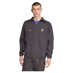 блуза,мъжки,пуловери,adidas,manchester,united,terrace,icons,drill,sweatshirt,utility,black,(grey)
