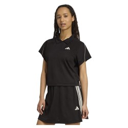 блуза,с,яка,дамски,тениски,adidas,stadium,3,stripes,tennis,inspired,jacquard,polo,short,sleeve,t,shirt,black,off,white,(black)