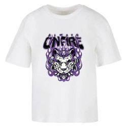 тениска,дамски,тениски,miss,tee,always,on,fire,short,sleeve,t,shirt,white,(white)
