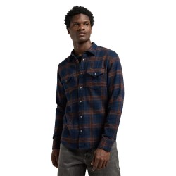 риза,с,дълъг,ръкав,мъжки,ризи,lee,clean,western,long,sleeve,shirt,luxe,rivet,navy,(blue)
