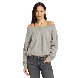 блуза,дамски,блузи,lee,off,shoulder,sweatshirt,grey,heather,(grey)
