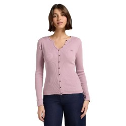 тениска,дамски,тениски,lee,washed,waffle,henley,long,sleeve,t,shirt,plumberry,(pink)