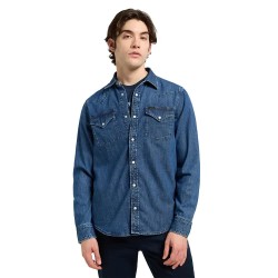 риза,с,дълъг,ръкав,мъжки,ризи,lee,western,regular,fit,long,sleeve,shirt,roaring,rapids,(blue)