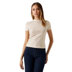 тениска,дамски,тениски,guess,w5ri15j1314,short,sleeve,t,shirt,cemento,(beige)