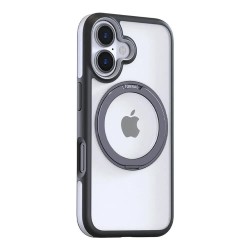 Torras Ostand R Fusion iPhone 16 phone case - Clear (Black) други,аксесоари,torras,ostand,r,fusion,iphone,16,phone,case,clear,(black)