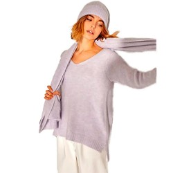 блуза,дамски,пуловери,дамски,плетени,дрехи,&,me,elena,v,neck,sweater,purple,(purple)